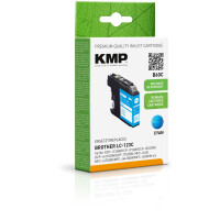 KMP Patrone Brother LC-123C      600 S. cyan remanufactured