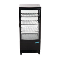 Polar C-Serie Energieeffizienter Kühlschrank mit gebogener Tür Schwarz 86Ltr