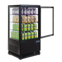 Polar C-Serie Energieeffizienter Display-Kühlschrank Schwarz 68Ltr