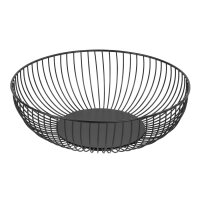 Olympia Wire Food Display Bowl Rund Schwarz 285x85mm