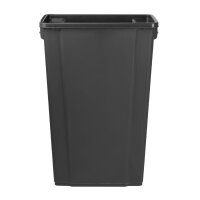 Jantex Slim Mülleimer Schwarz 80Ltr