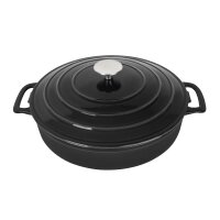 Vogue Runde Sauté-Pfanne Schwarz 3.5Ltr 280(T)x65(H)mm