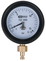 Manometer 1,0 - 15,0 bar inkl. Anschlussnippel und...