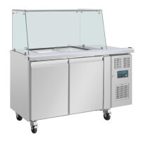 Polar U-Serie Premium Zweitürige Saladette Thekenkühlschrank der mit Schutz