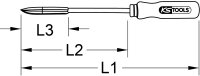 Dreikant-Löffelschaber, 165mm