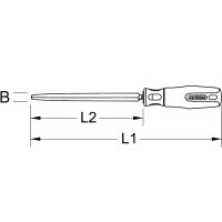 Feinmechanik-Dreikant-Vollschaber, 160mm