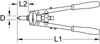 Langarm-Handnietzange, 410mm