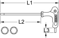 T-Griff-Innensechskant-Schlüssel, 3/32"