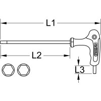 T-Griff-Innensechskant-Schlüssel, 7/32"