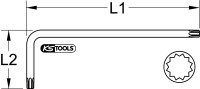 Vielzahn (XZN®)-Winkelstiftschlüssel, XL, M5