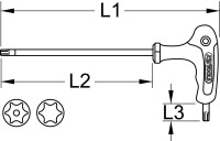 T-Griff-Torx-Winkelstiftschlüssel,Bohrung, TB9