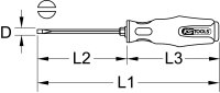 EDELSTAHL Schraubendreher Schlitz, 8mm