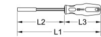 1/4" EDELSTAHL Bit-Schraubendreher, 206mm