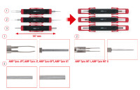 Universal Kabel-Entriegelungswerkzeug-Satz, 3-tlg