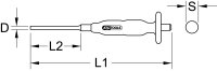 Splinttreiber mit Handschutzgriff, rund, Ø 2mm