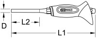 Durchtreiber mit Handschutzgriff 2 mm