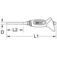 Durchtreiber mit Handschutzgriff 6 mm