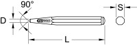 Körner, rund, brüniert, Ø 4mm