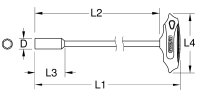 T-Griff-Nuss-Schraubendreher, XL, 10mm