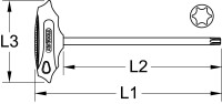 T-Griff-Torx-Stiftschlüssel, T8