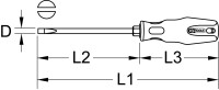 ERGOTORQUEplus Schlitz-Schraubendreher, 3mm, 155mm lang