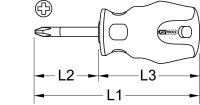 ERGOTORQUEplus Schraubendreher, kurz, PH2