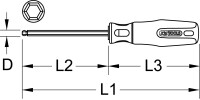 ERGOTORQUEplus Schraubendreher Innensechskant mit Kugelkopf, 2,5mm