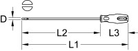 ERGOTORQUEplus Schlitz-Schraubendreher, 5,5mm, 405mm lang