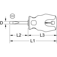 ERGOTORQUEplus Schlitz-Schraubendreher, kurz, 4mm