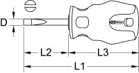 ERGOTORQUEplus Schlitz-Schraubendreher, kurz, 6,5mm