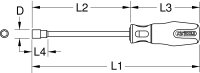 ERGOTORQUEplus Stecknuss-Schraubendreher, 3-kant, M12