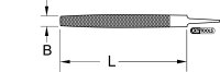 Halbrund-Feilenblatt, Form E, 200mm, Hieb1