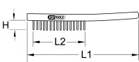 Stahl-Handdrahtbürste 3-reihig, 290mm