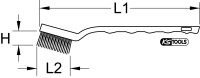 Stahldraht Zündkerzen-Drahtbürste-2-reihig, 170mm