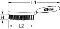 Messingdraht-Handdrahtbürste 3-reihig, 285mm