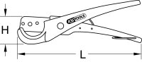 Schlauchabschneider Ø 0-37mm, 210mm