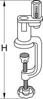 Tischklemmstück für Abstechgerät, mit 1...