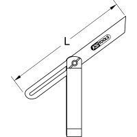 Verstellbarer Winkel mit Holzschenkel, 250mm, Holz