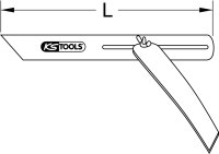 Verstellbarer Winkel mit Stahlschenkel, 250mm