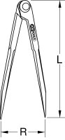 Spitzzirkel ohne Stellbogen, 600mm