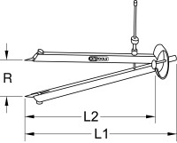 Präzisions-Feder-Spitzzirkel mit auswechselbaren Spitzen, 240mm