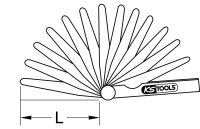 Antimagnetische Messing-Fühlerlehre, 8 Blatt