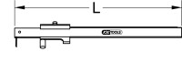 Universalstreichmaß mit Anschlagrolle, 200mm