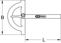 Winkelgradmesser mit offenen Bogen, 150mm