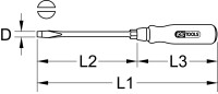 ERGOTORQUE WOOD Schlitz-Schraubendreher, 3,5mm