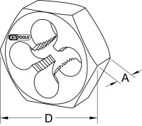 HSS Sechskant-Schneidmutter M, M4x0,7