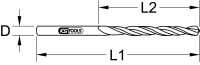 HSS-R Spiralbohrer, 0,3mm, 10er Pack