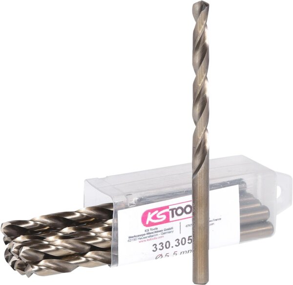 HSS-G Co 5 Spiralbohrer, 5,5mm, 10er Pack