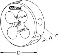 HSS Co Schneideisen M, M3x0,5