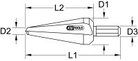 HSS Blechschälbohrer, Ø 3-14mm